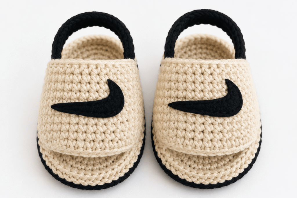 Häkeln Sie Sandalen für Babys im Alter von 0 bis 6 Monaten